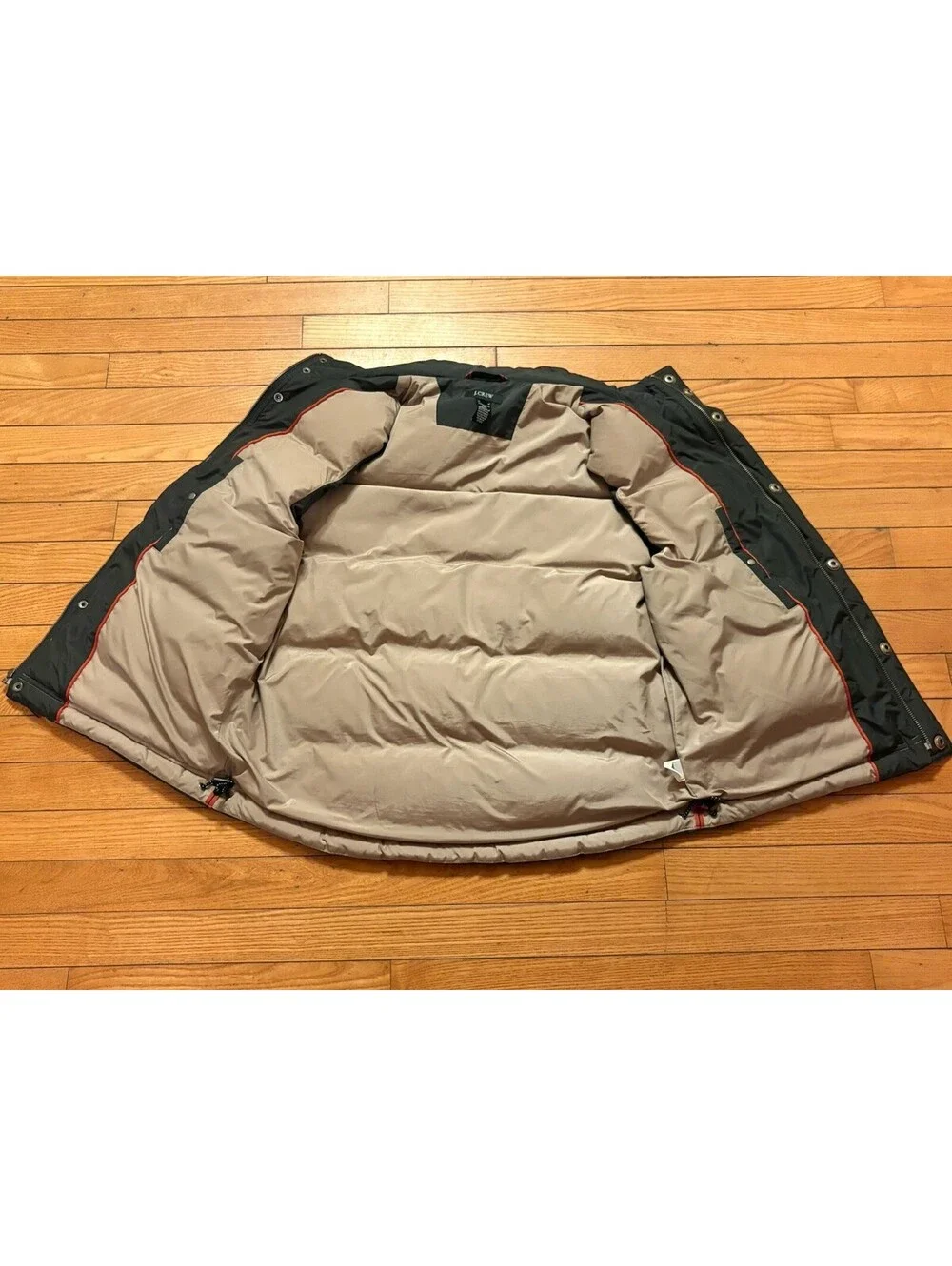 J CREW Expedition Down Puffer Vest Men’s Size M Pockets Dark Green EUC